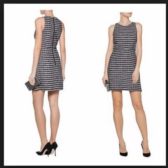 Milly textured metallic tweed shift sleeveless lined knee length dress - Picture 1 of 12